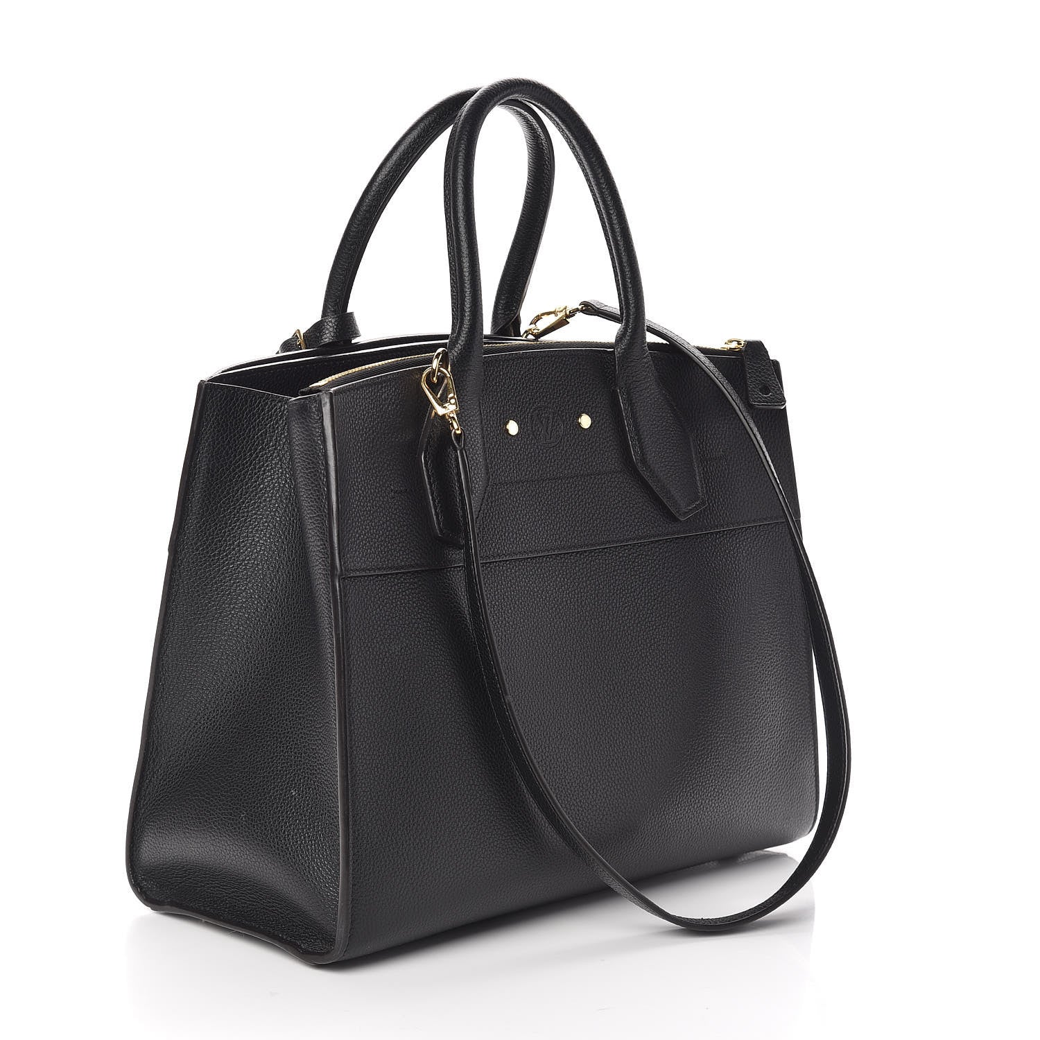 Louis Vuitton Taurillon City Steamer MM Black 3 of 8