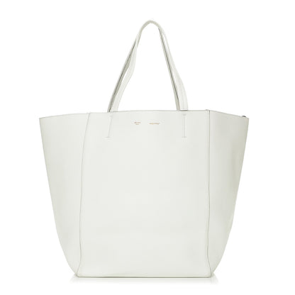 Celine Grained Calfskin Medium Horizontal Cabas Phantom White 1 of 7