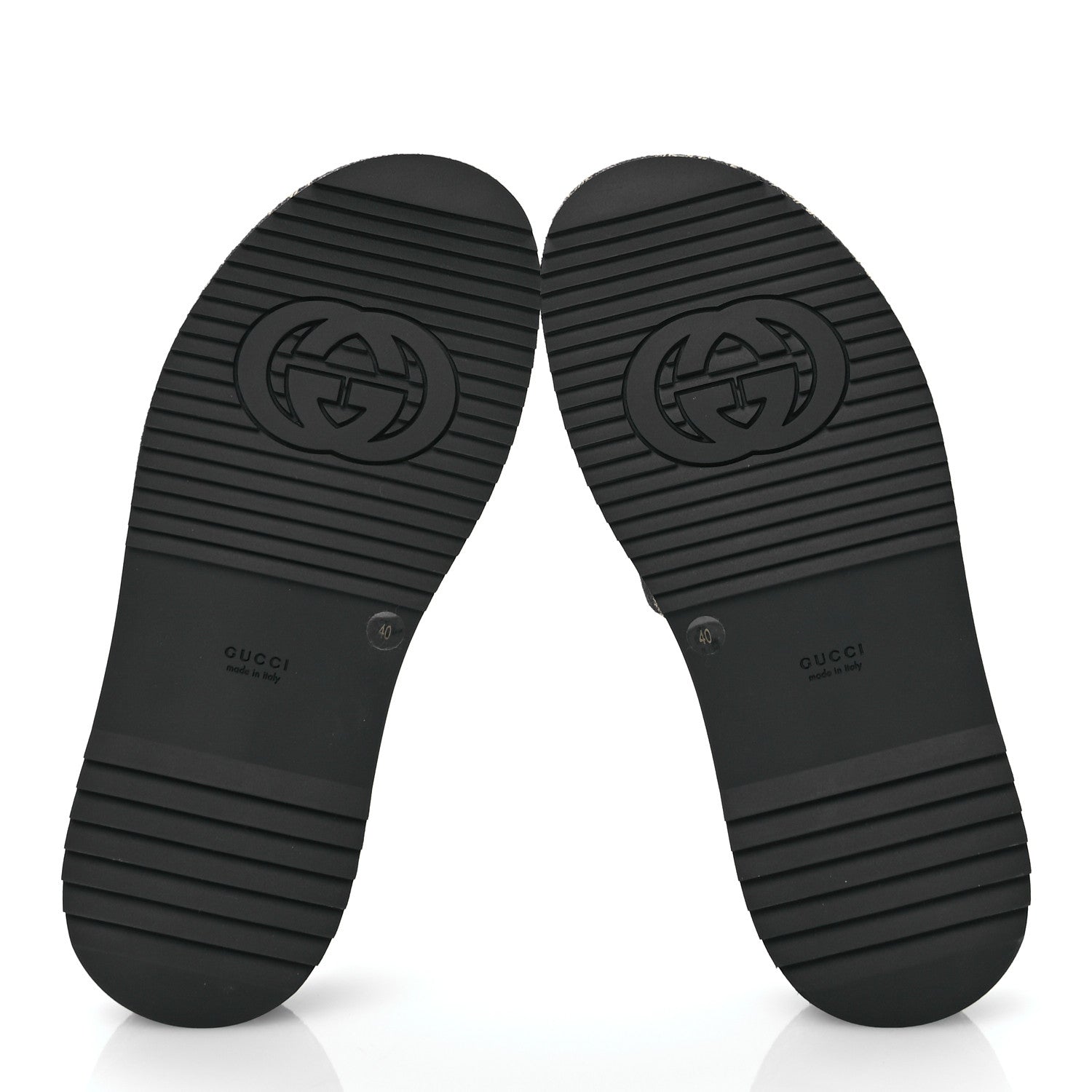 Gucci Jacquard Black Denim GG Monogram Angelina Platform 55mm Slide Sandals 40 Black Ivory 5 of 9