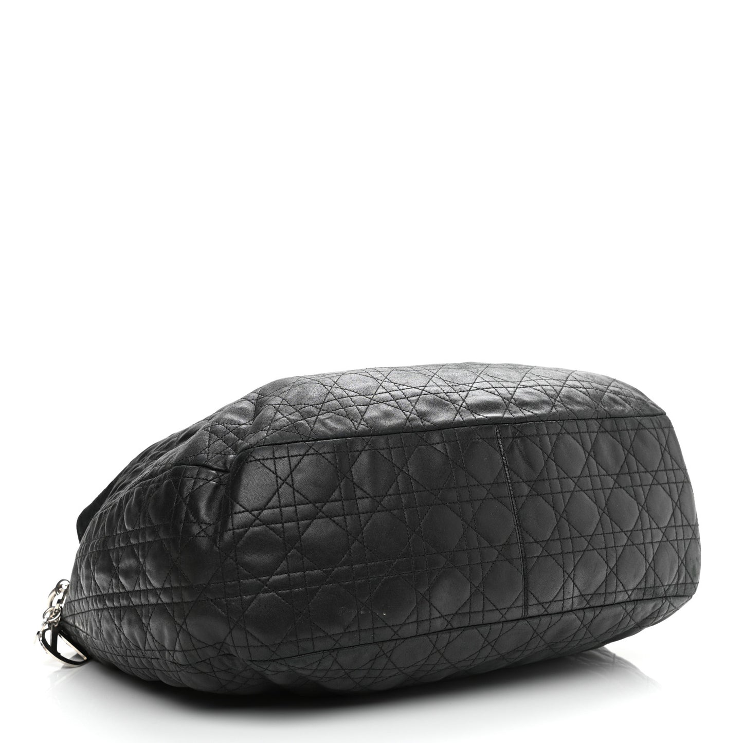 Lambskin Cannage Large Dior Soft Hobo Black