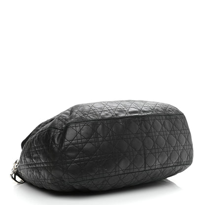 Christian Dior Lambskin Cannage Large Dior Soft Hobo Black 4 of 16