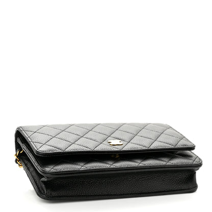 Chanel Caviar Quilted Wallet On Chain WOC Black 4 of 12