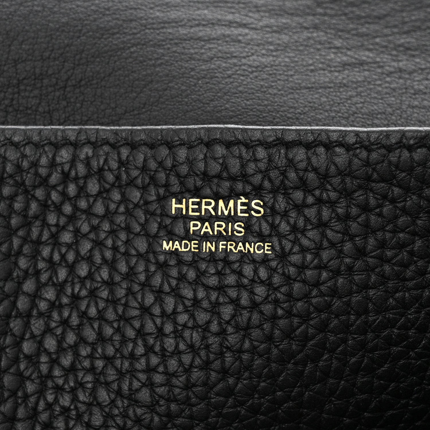 Hermes Taurillon Clemence Halzan 31 GM Black 6 of 13