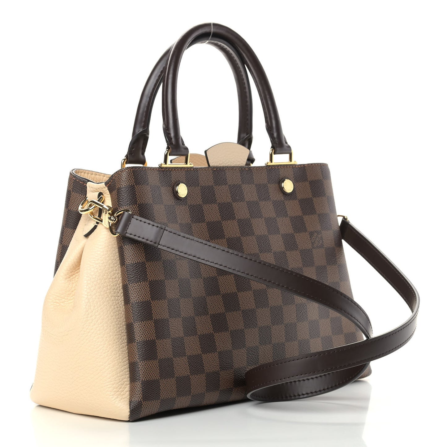 Damier Ebene Cuir Taurillon Brittany Creme
