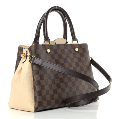 Louis Vuitton Damier Ebene Cuir Taurillon Brittany Creme 4 of 12