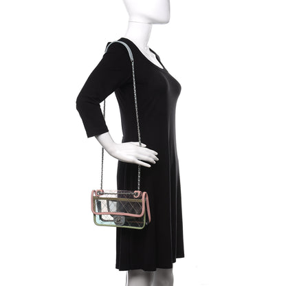 Chanel Lambskin PVC Quilted Mini Coco Splash Flap Blue Green 2 of 11