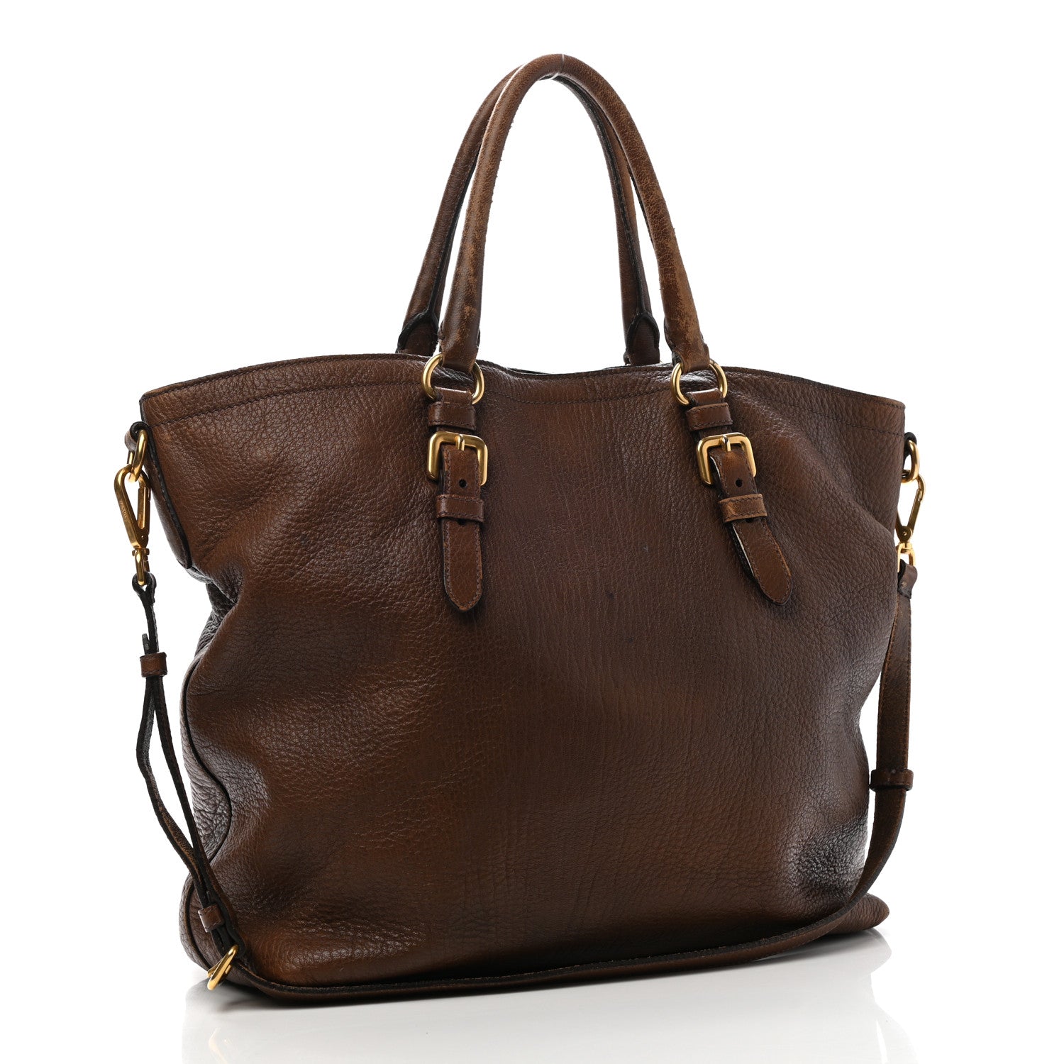 Prada Deerskin Tote Bruciato 2 of 21