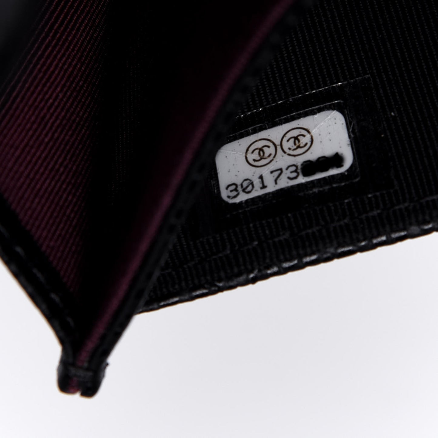 Caviar Quilted Flap Card Holder Wallet Black