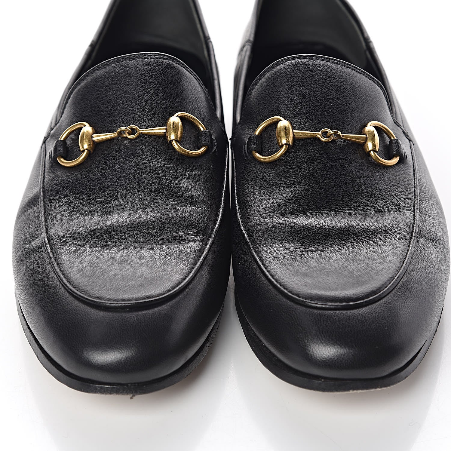Gucci Lambskin Womens Brixton Horsebit Loafers 37 Black 13 of 16