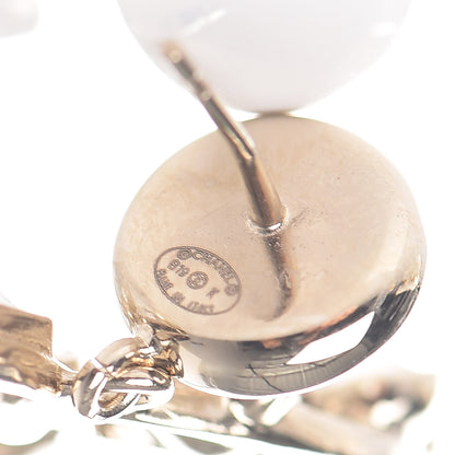 Chanel Metal Glass Pearl CC Crystal Snowfall CC Drop Earrings Light Gold 5 of 6