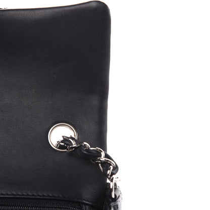 Chanel Striated Patent Quilted Mini Rectangular Flap Black 10 of 12