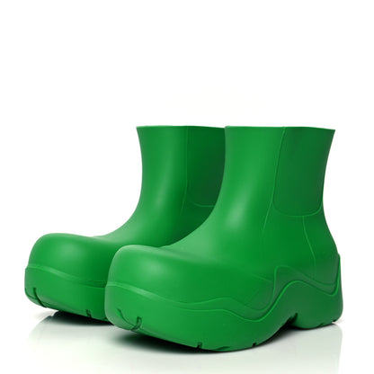 Bottega Veneta Rubber Puddle Ankle Boots 38 Grass 3 of 7
