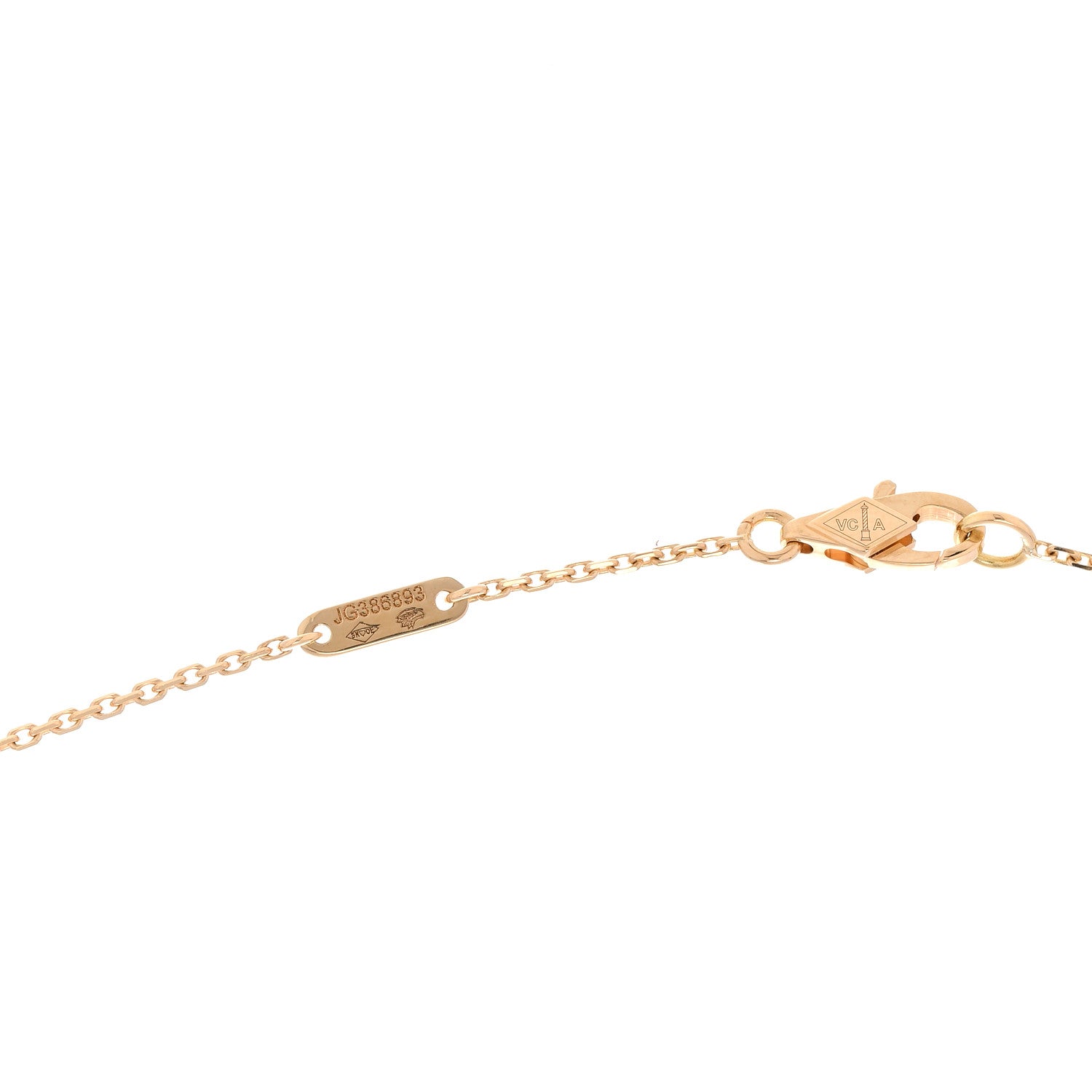 Van Cleef & Arpels 18K Yellow Gold Mother of Pearl Sweet Alhambra Pendant Necklace 4 of 5