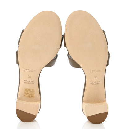 Hermes Epsom Oasis Sandals 38 Etoupe 9 of 18