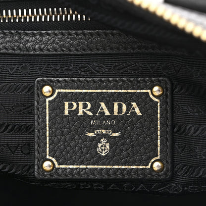 Prada Vitello Daino Shopping Satchel Black 6 of 19