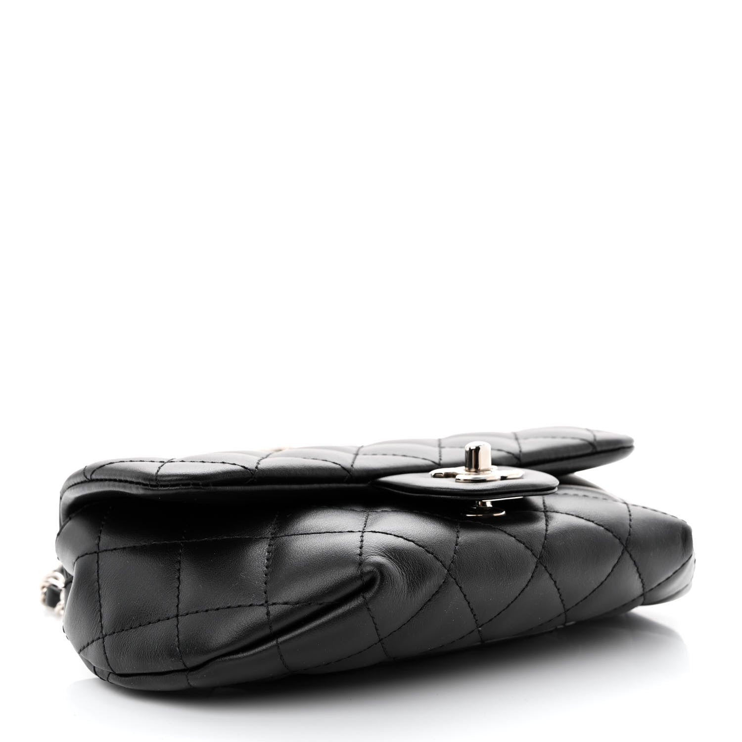 Chanel Calfskin Quilted CC Uniform Flap Belt Bag Black 4 of 11