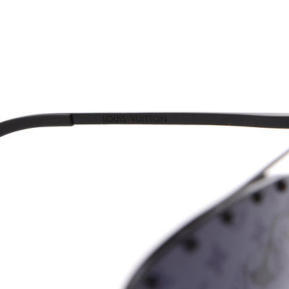 Louis Vuitton Monogram The Party Aviator Sunglasses Z0971U Black 5 of 8