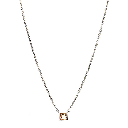Cartier 18K Yellow Gold Citrine Tank Pendant Necklace 1 of 6