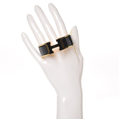 Hermes Enamel Wide Clic Clac H Bracelet PM Black 2 of 4