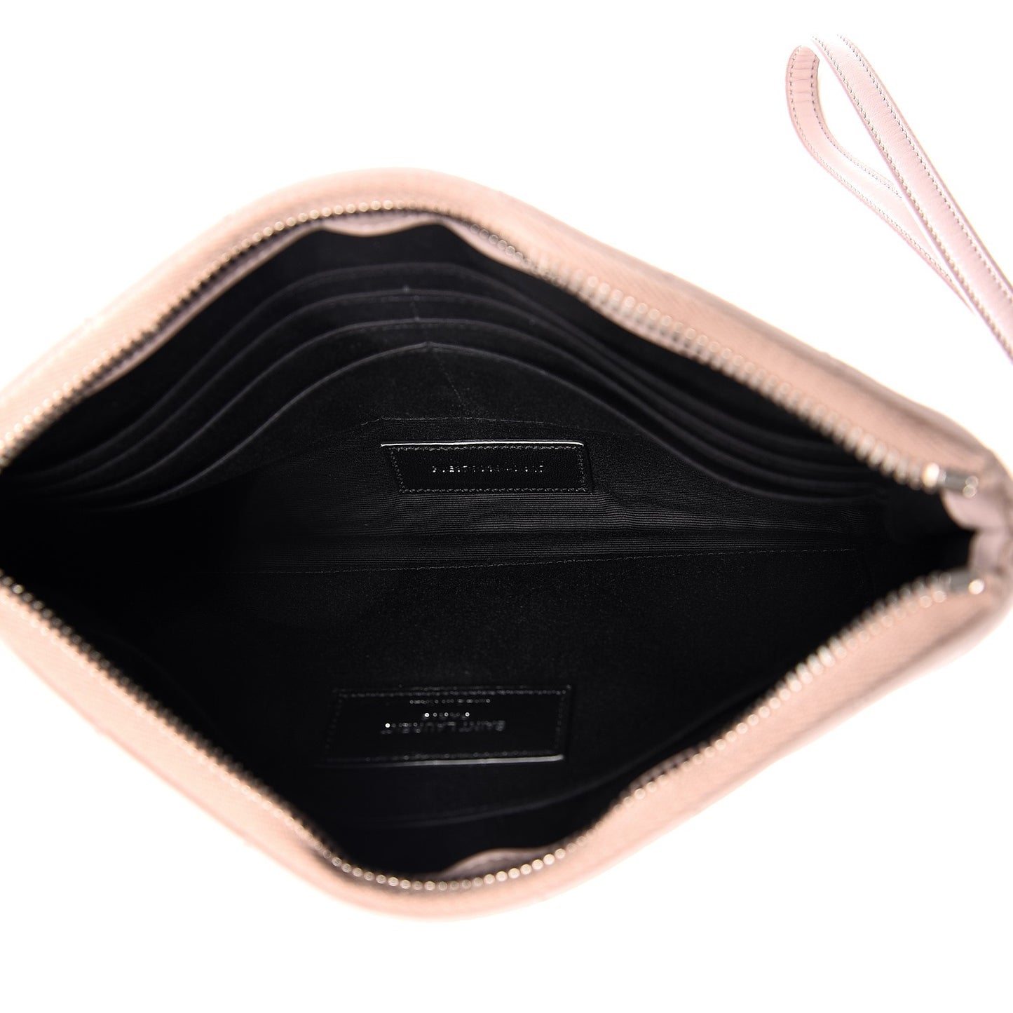 Calfskin Matelasse Chevron Monogram A5 Wristlet Rose Poudre