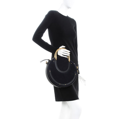 Chloe Calfskin Suede Medium Pixie Bag Full Blue 3 of 8