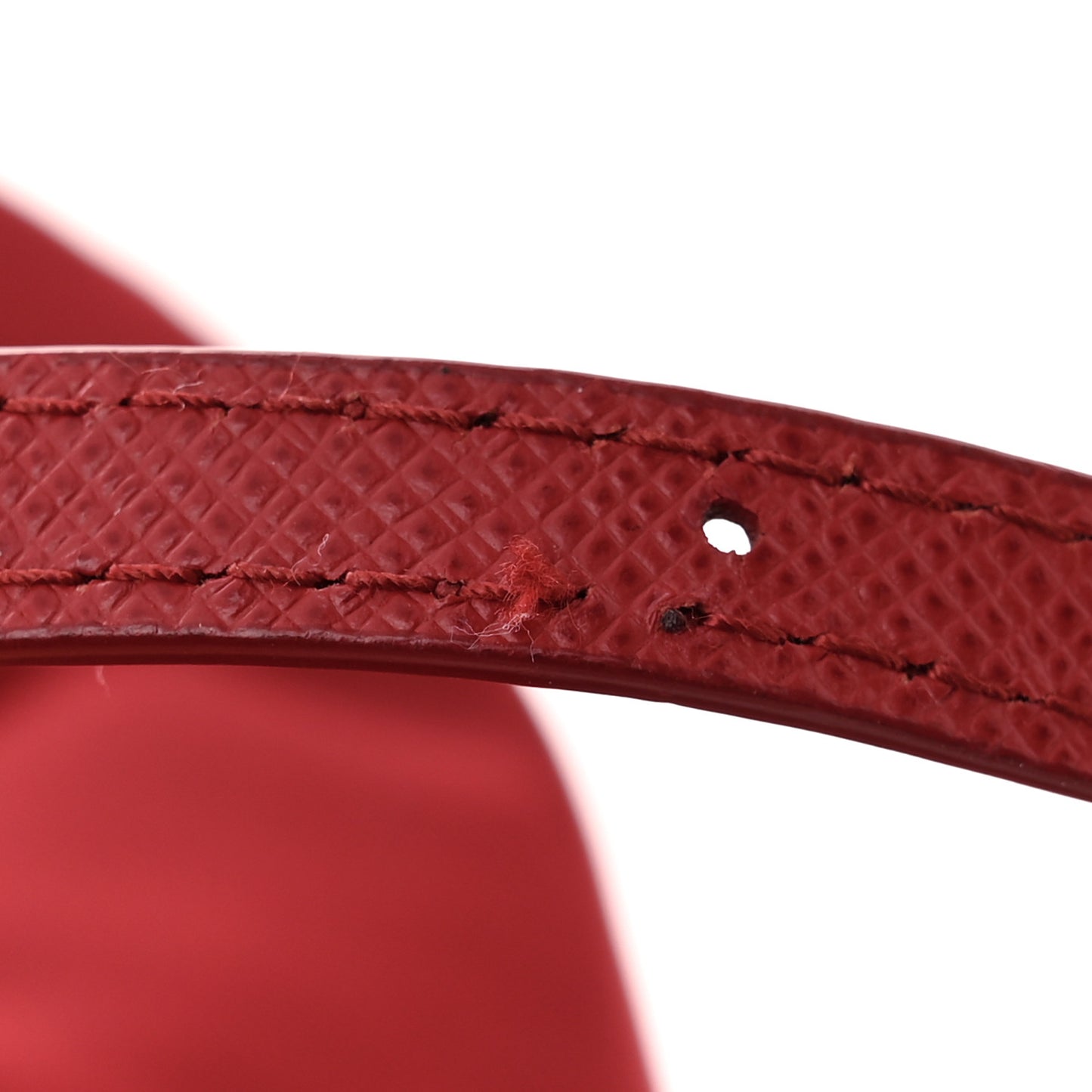 Saffiano Tessuto Nylon Mini Bucket Crossbody Bag Fuoco