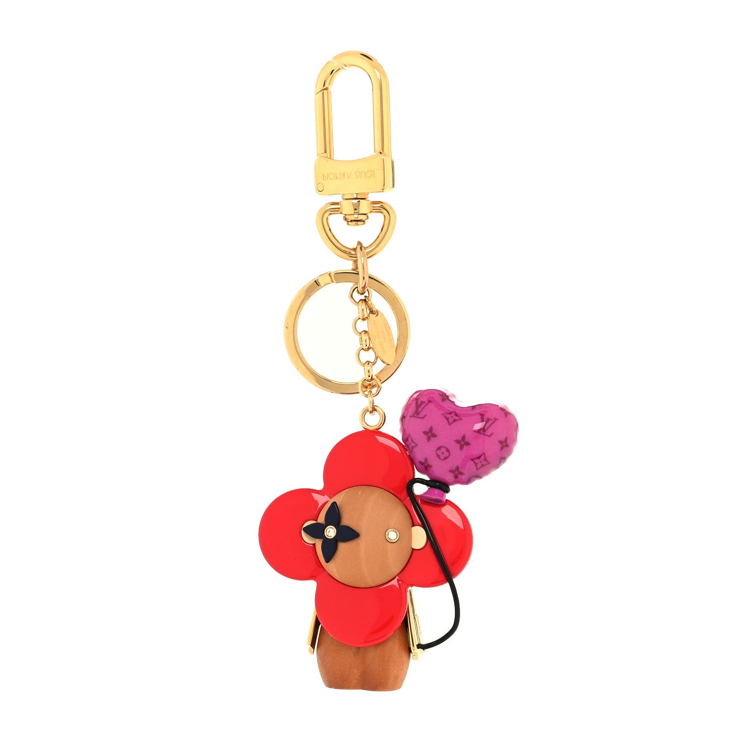 Louis Vuitton Resin Wood Vivienne Valentine Bag Charm Key Holder 1 of 5