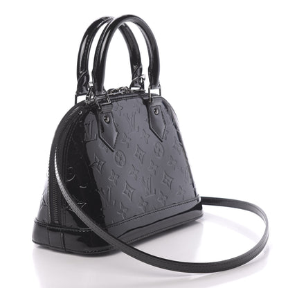 Louis Vuitton Vernis Alma BB Noir Magnetique 4 of 10