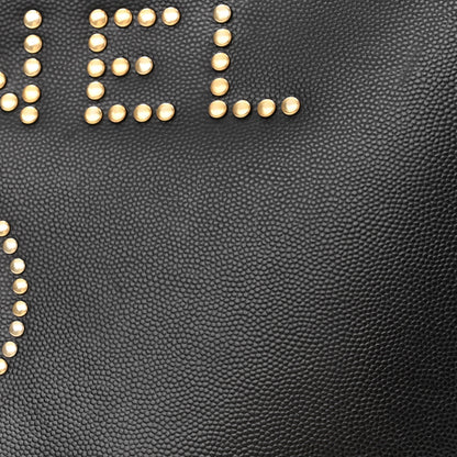 Chanel Caviar Small Studded Deauville Tote Black 11 of 12