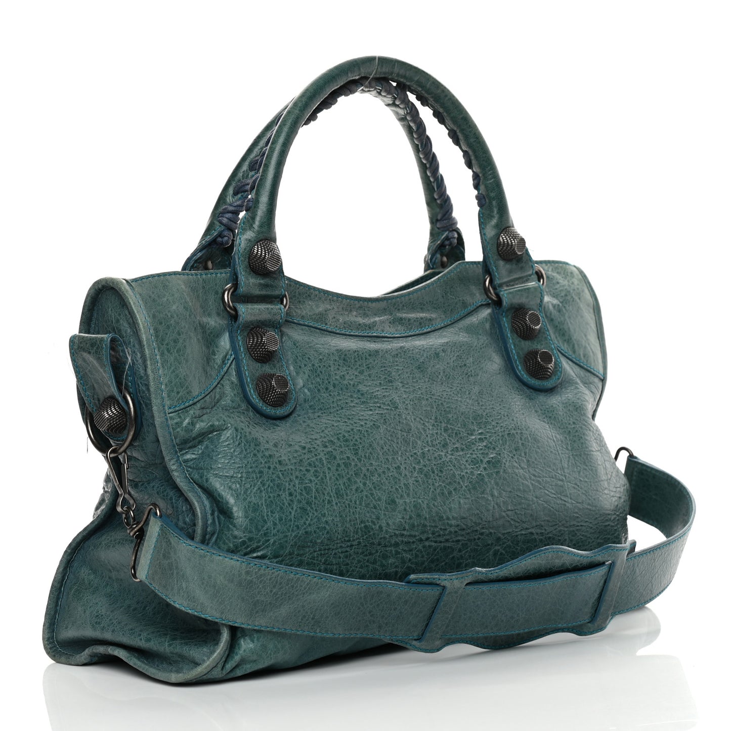 Chevre Giant 21 Gunmetal Hardware City Neiman Marcus LE Bleu