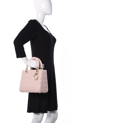 Christian Dior Lambskin Cannage Medium Lady Dior Light Pink 2 of 9