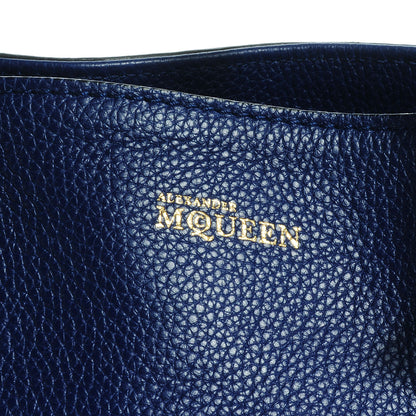 Alexander McQueen Leather Padlock Skull Tote Blue 5 of 8