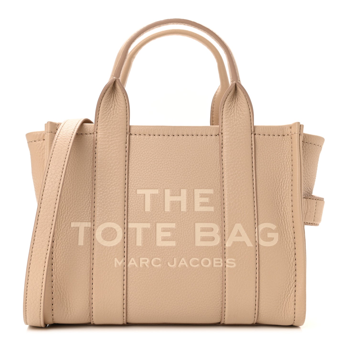 Grained Calfskin Small The Tote Bag Taupe