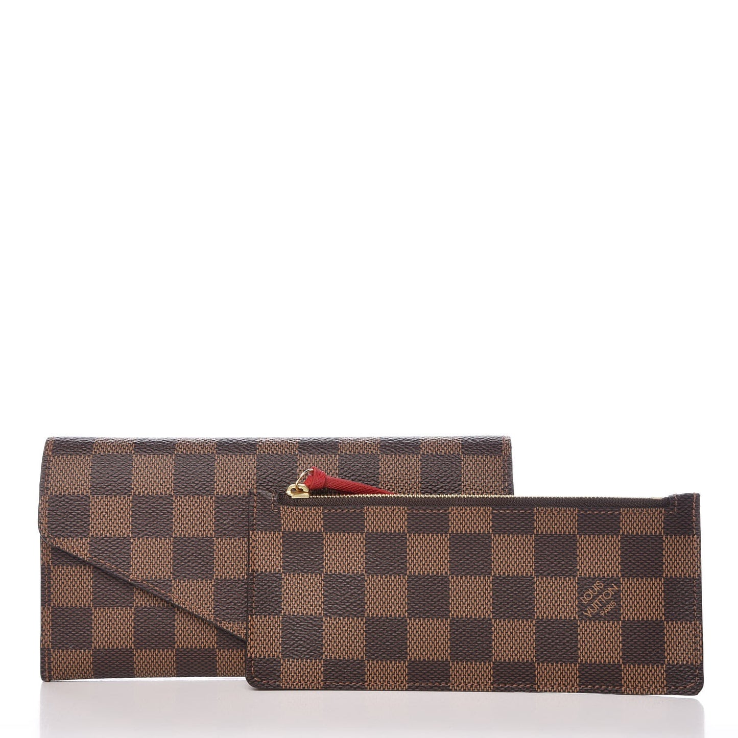 Damier Ebene Josephine Wallet Red
