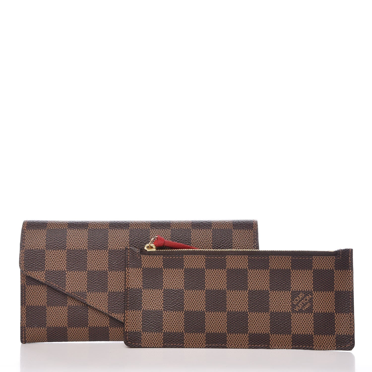 Louis Vuitton Damier Ebene Josephine Wallet Red 3 of 11