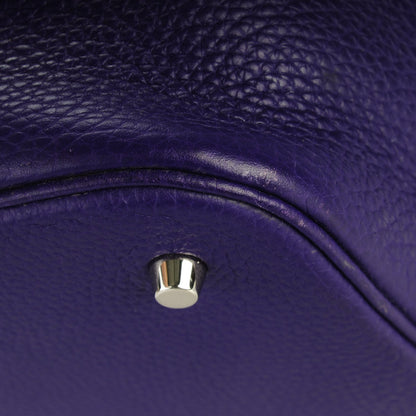 Hermes Taurillon Clemence Picotin Lock 26 GM Iris 8 of 9