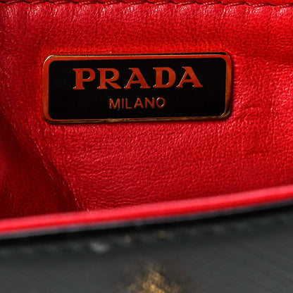 Prada Vernice Saffiano Clutch Black 6 of 13