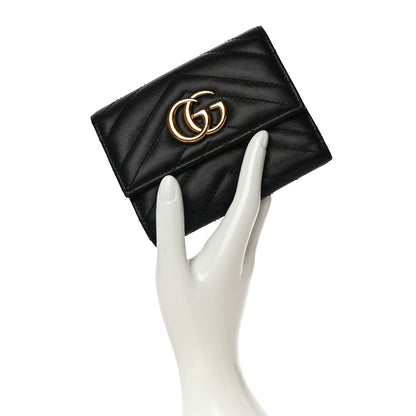 Gucci Calfskin Matelasse GG Marmont Wallet Black 2 of 15