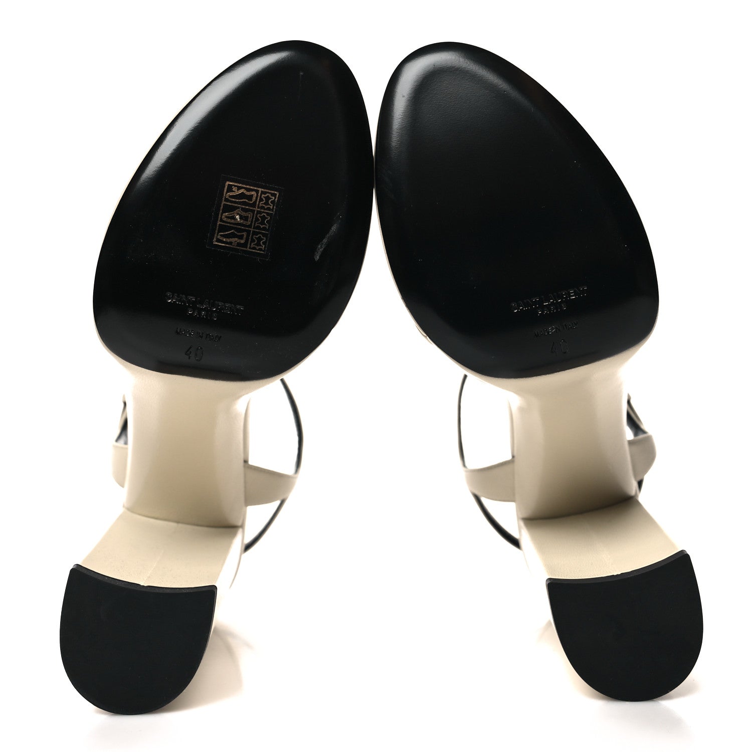 Saint Laurent Vendome Bianca 85 Platform Sandals 40 Pearl 5 of 11