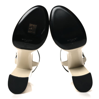 Saint Laurent Vendome Bianca 85 Platform Sandals 40 Pearl 5 of 11