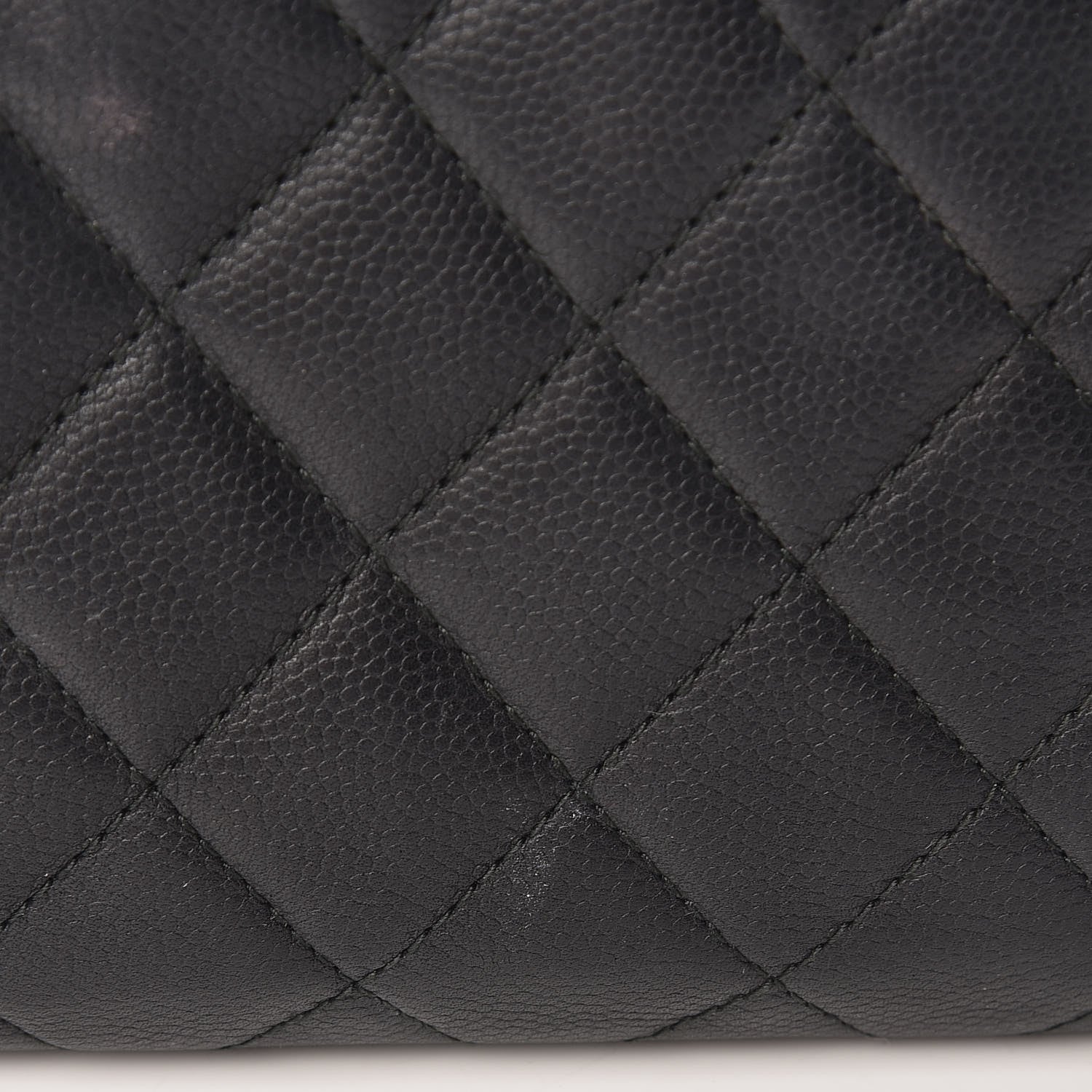 Chanel Caviar Quilted Curvy Pouch Cosmetic Case Black 13 of 19