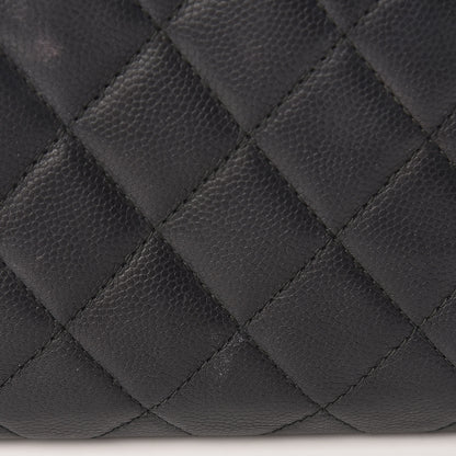 Chanel Caviar Quilted Curvy Pouch Cosmetic Case Black 13 of 19