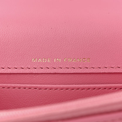Chanel Lambskin Quilted Flap Phone Holder With Chain Pink 7 of 11