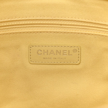 Chanel Mixed Fibers Large Shopping Bag Yellow Brown 5 of 15