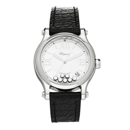 Chopard Stainless Steel Alligator 7 Diamond 36mm Happy Sport Automatic Watch 1 of 6