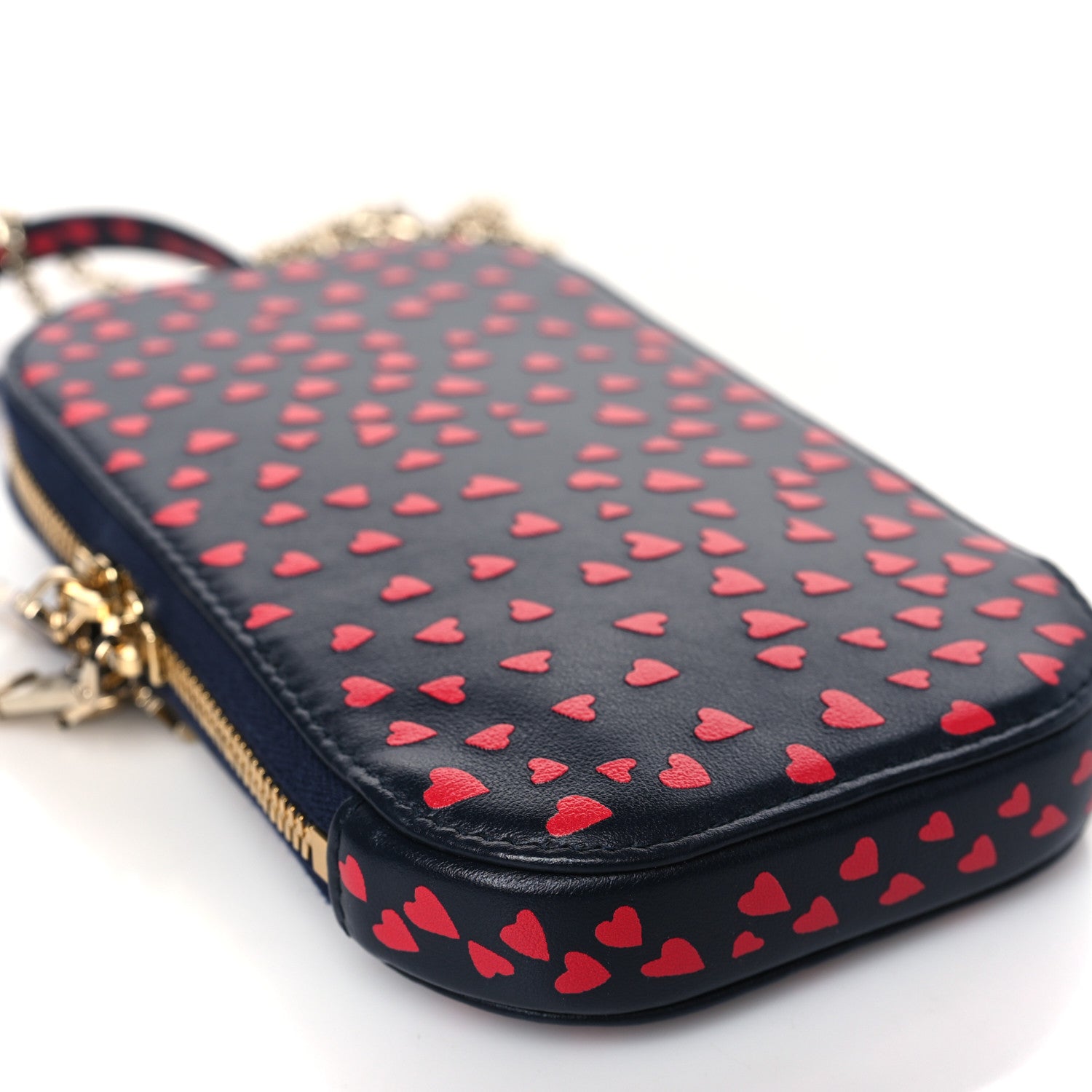 Christian Dior Calfskin I Love Paris Phone Holder Blue Red 8 of 9