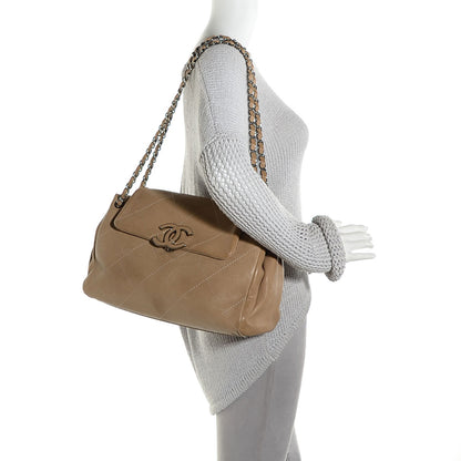 Chanel Calfskin Large Hamptons Flap Bag Dark Beige 2 of 7