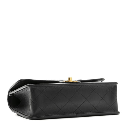 Chanel Caviar Quilted School Memory Small Top Handle Flap Black 4 of 10