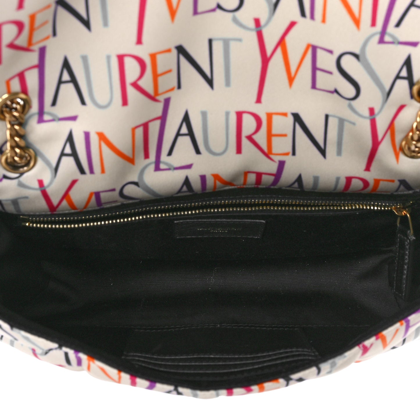 Silk Carre Rive Gauche Print Patchwork Monogram Medium Jamie Multicolor White