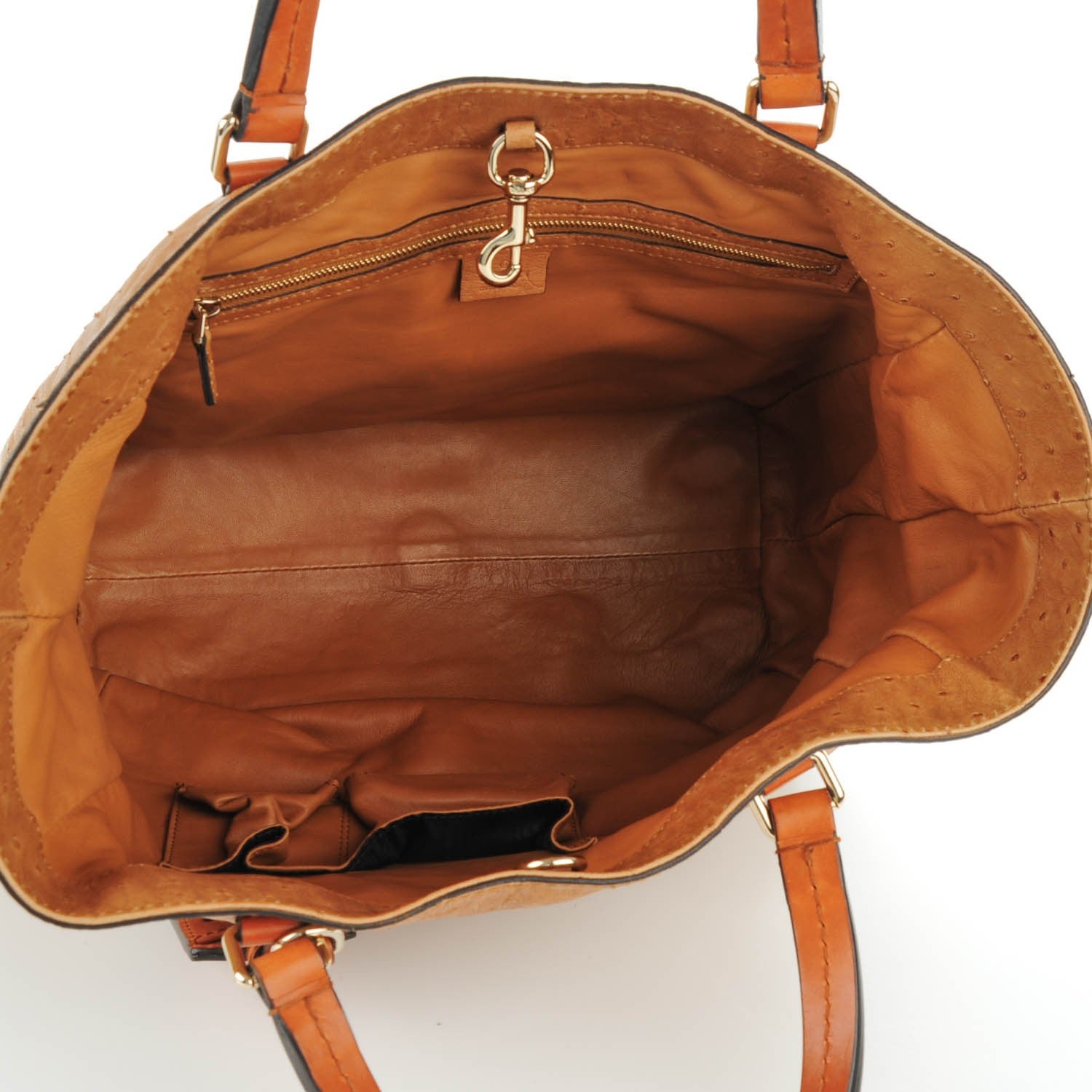 Gucci Ostrich Medium Madison Tote Camel 5 of 7